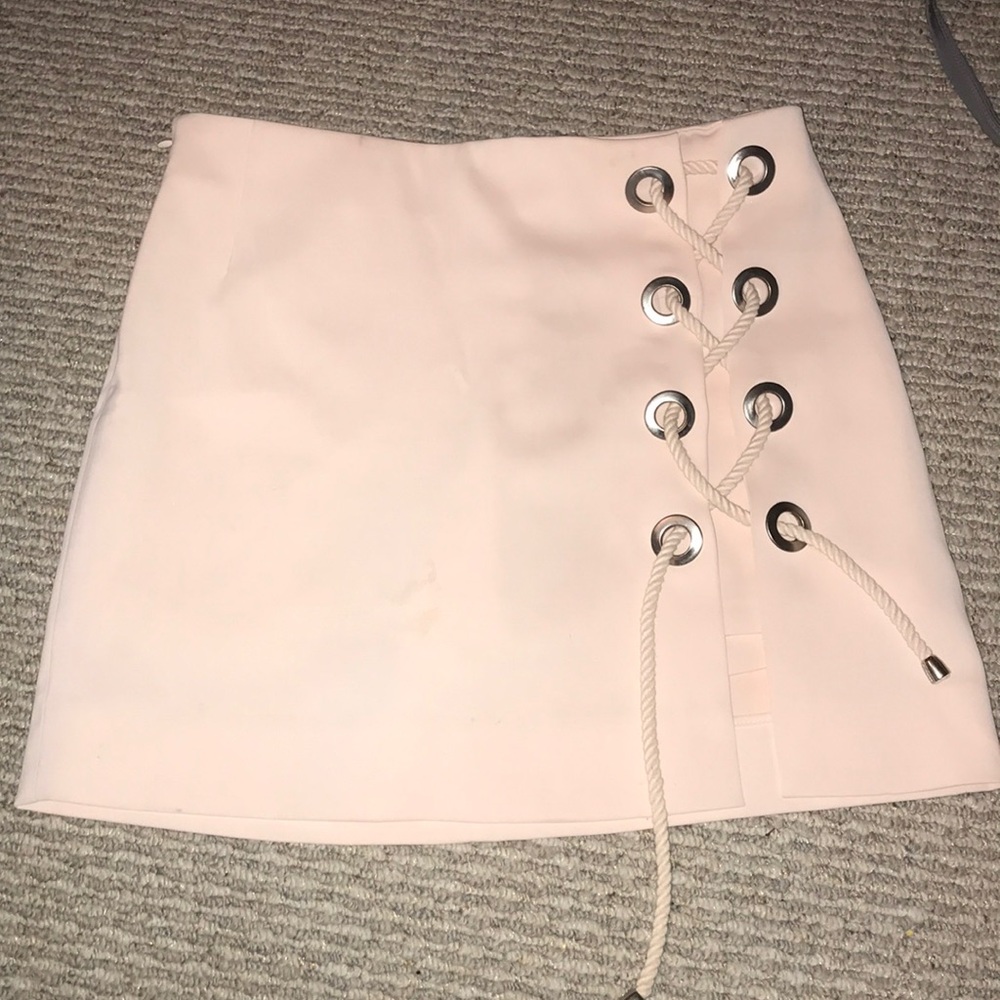 REBECCA MINKOFF PINK TIE UP SKORT - Picture 2 of 8